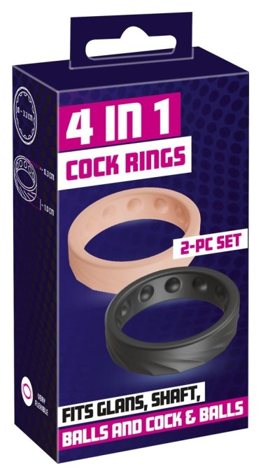 2 Mini anneaux péniens Fit Rings 33mm