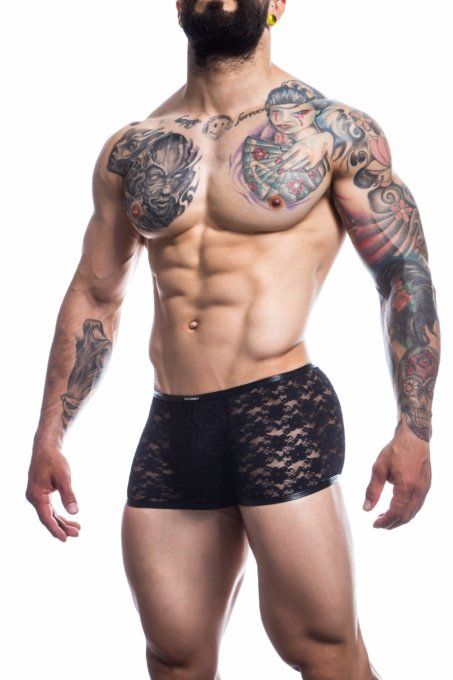 Boxer en dentelle Lace Trunk Noir