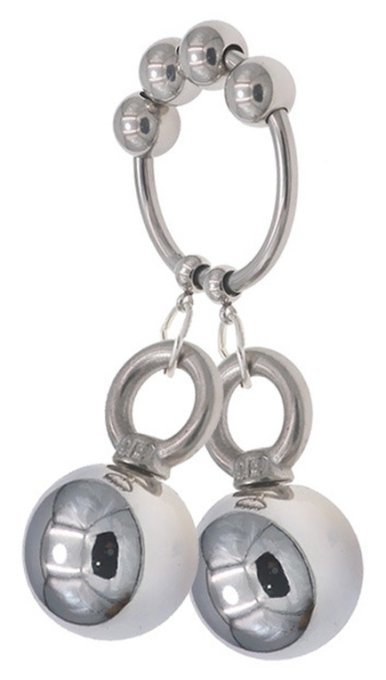 Anneau en métal avec 2 boules Weight Hanger 160g