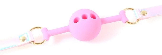 Bâillon Boule Laser Rose