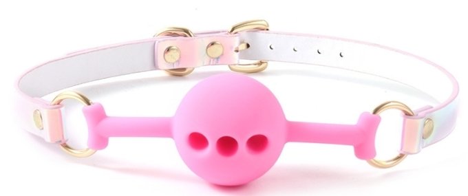 Bâillon Boule Laser Rose