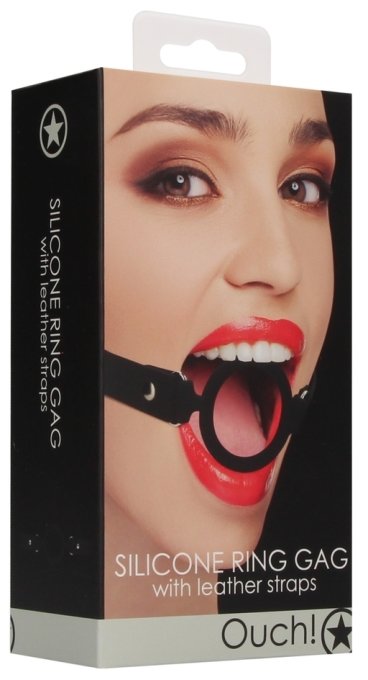 Bâillon en silicone Ring Gag 40mm Noir