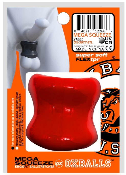 Ballstretcher Mega Squeeze 30 mm - Hauteur 50 mm Rouge