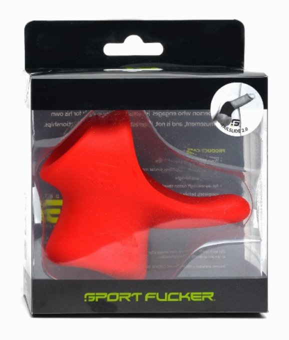 Ballstretcher Silicone Big Tailslide 30 mm - Hauteur 50 mm Rouge