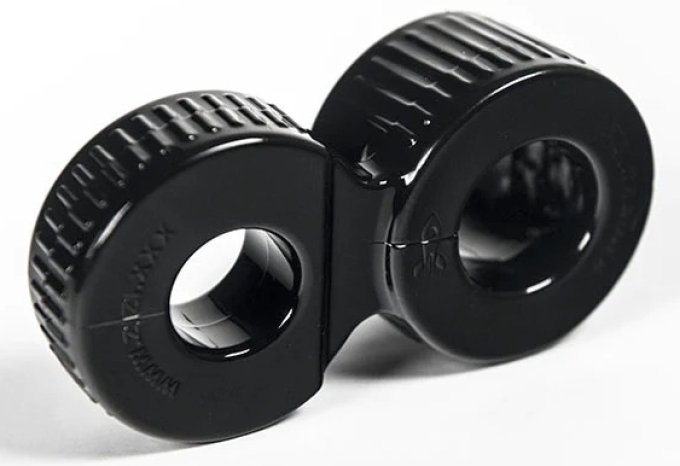 Ballstretcher Zizi Trainer Double Ring 25 mm Noir