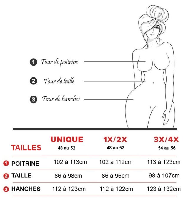 Body Aria Rouge Grande Taille