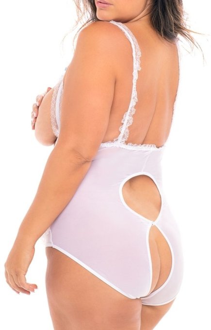 Body Dentelle Amber Blanc Grande Taille