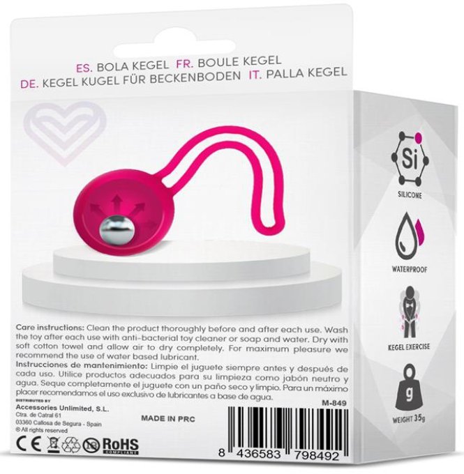 Boule de Kegel Fitty 1 Rose 3.4cm - Poids 35gr