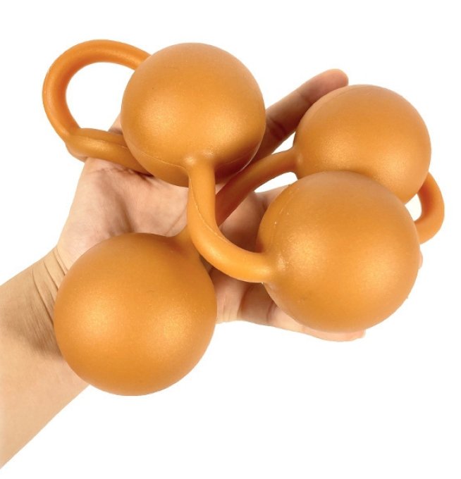 Boules anales en silicone Ass Orange 50 x 5.5cm