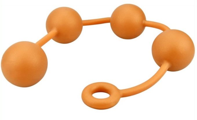 Boules anales en silicone Ass Orange 50 x 5.5cm