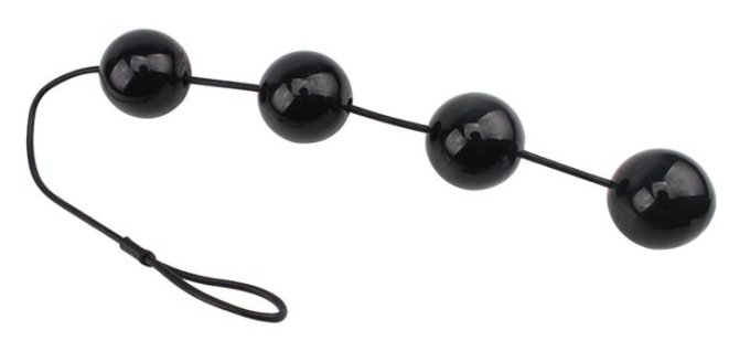 Boules anales Rubicon L 35 x 6cm Noires