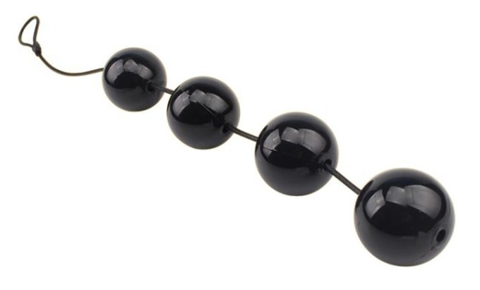 Boules anales Rubicon L 35 x 6cm Noires