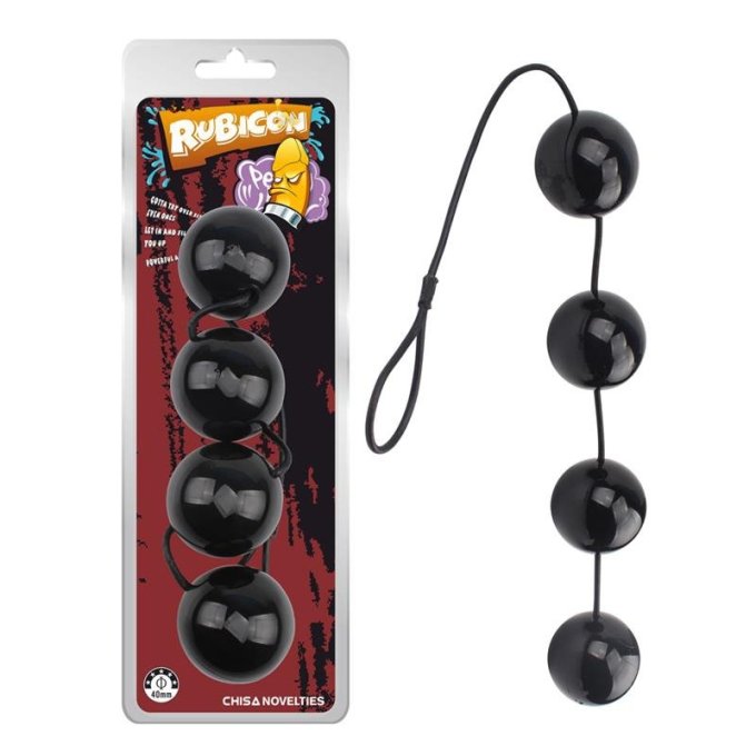 Boules anales Rubicon L 35 x 6cm Noires