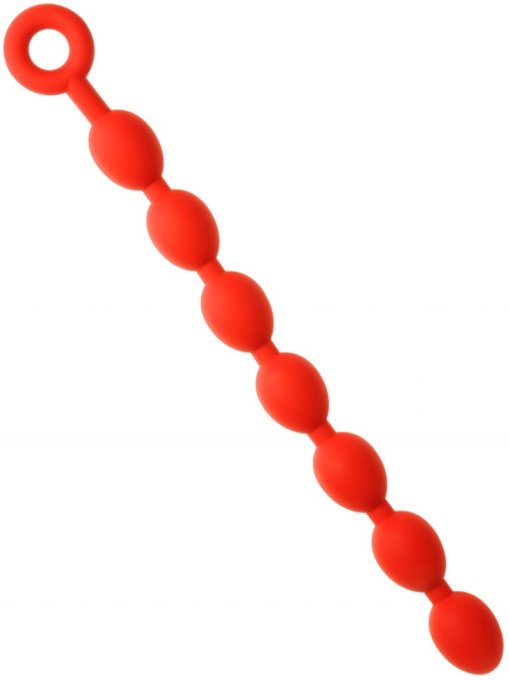 Boules anales Stretch Eggs S 43 x 4 cm Rouges