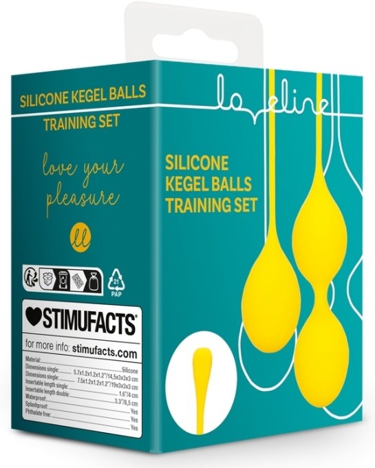 Boules de Kegel en silicone Balls Training Jaunes