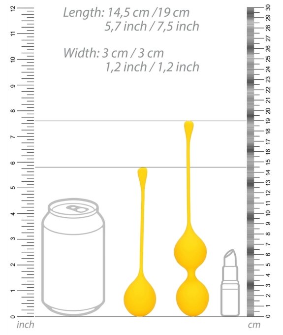 Boules de Kegel en silicone Balls Training Jaunes