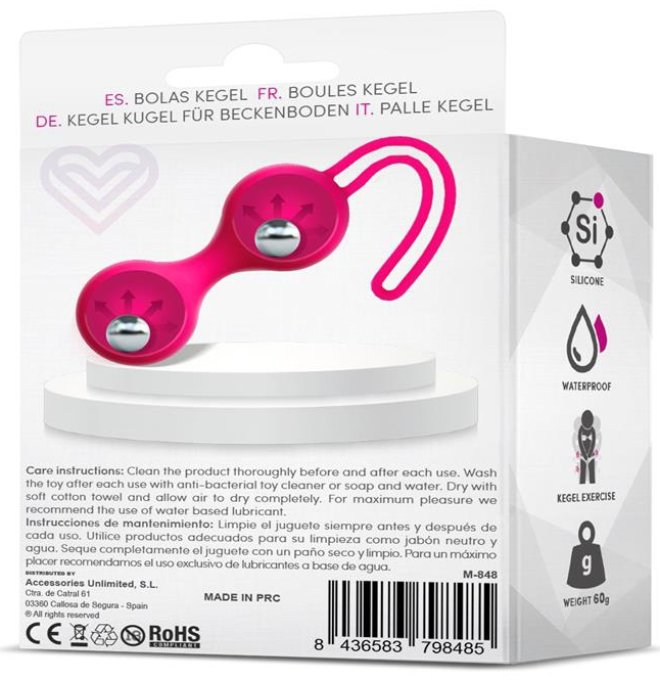 Boules de Kegel Fitty 3 Roses 3cm - Poids 62gr