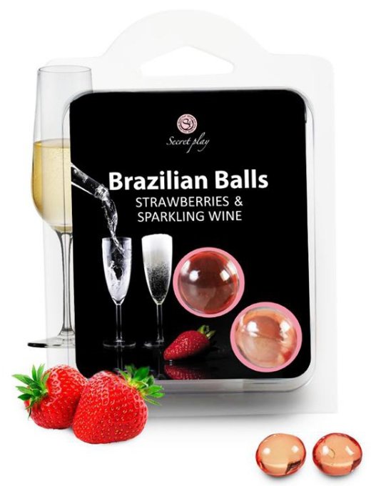 Boules de massage BRAZILIAN BALLS Vin de fraise pétillant