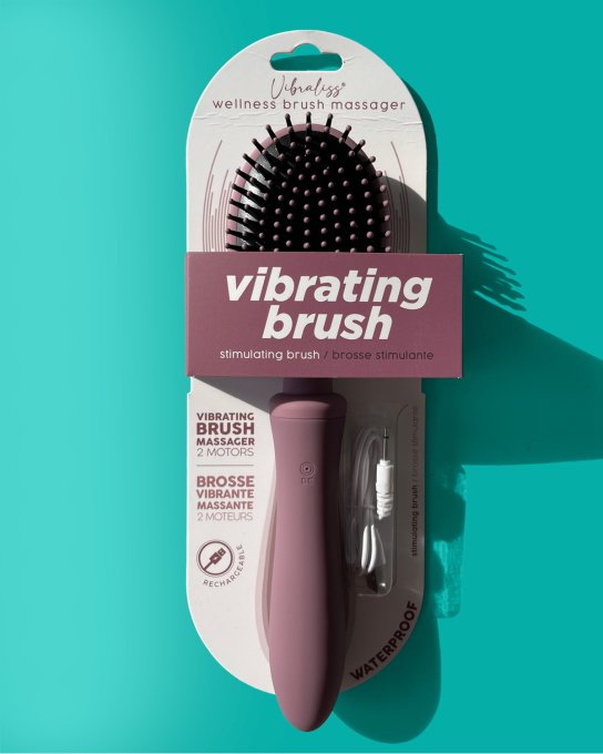 Brosse à Cheveux Vibrante Vibraliss 11.5 x 3.3cm Mauve