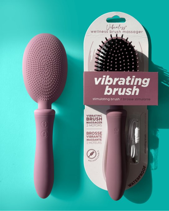 Brosse à Cheveux Vibrante Vibraliss 11.5 x 3.3cm Mauve