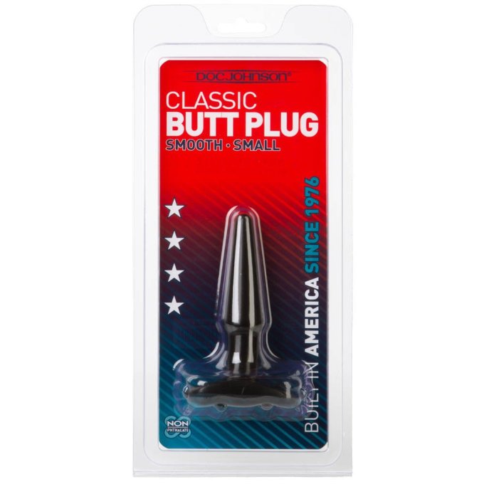 Butt Plug Smooth 9 x 2.5 cm Noir