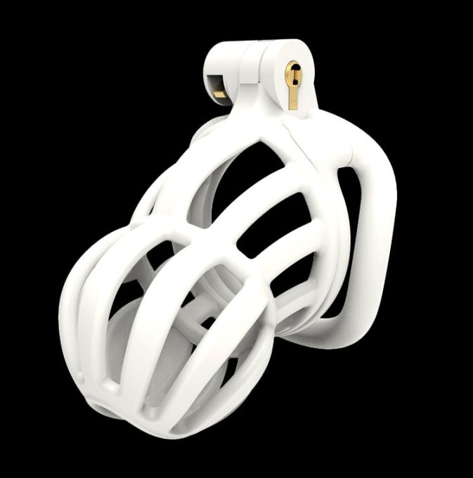 Cage de chasteté Narra 8 x 3.6cm Blanc