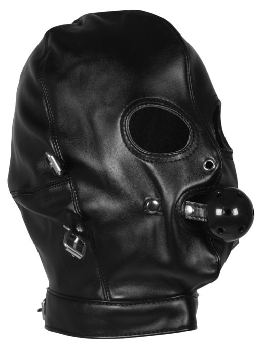 Cagoule avec Masque et Bâillon Blind Mask Gag Noire