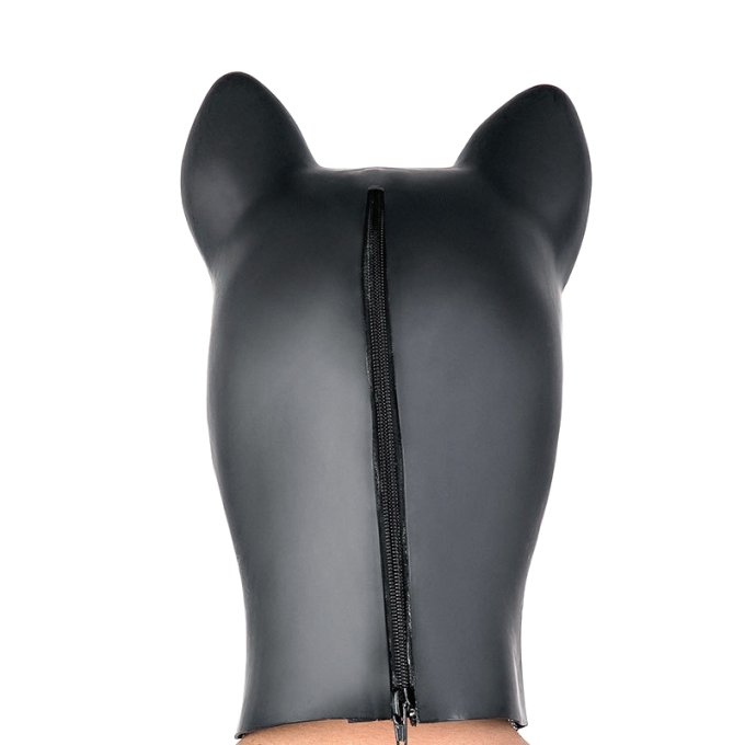 Cagoule en latex Sweety Bear Noire