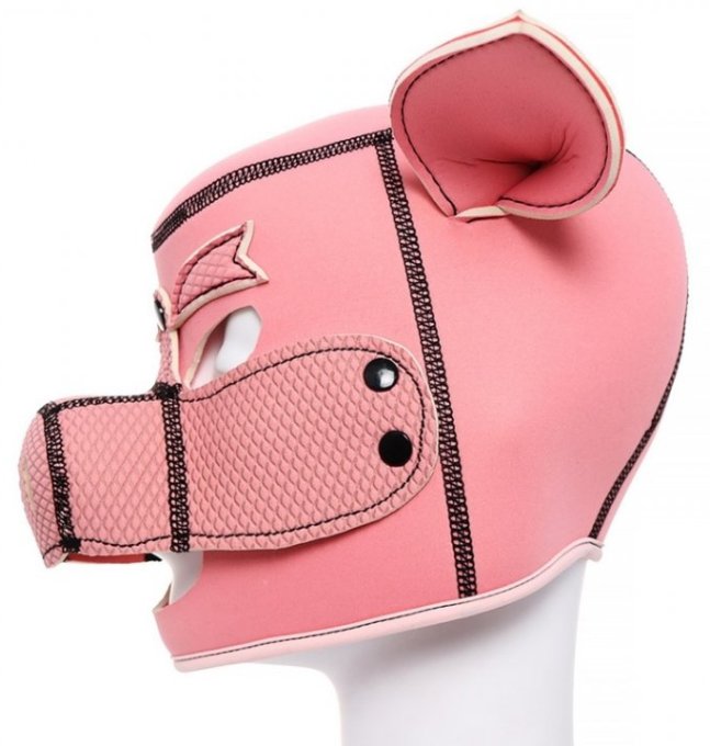 Cagoule Tête de cochon Pig Hood Rose