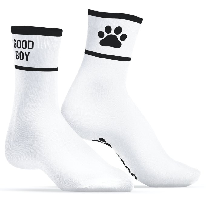 Chaussettes Good Boy Blanc-Noir