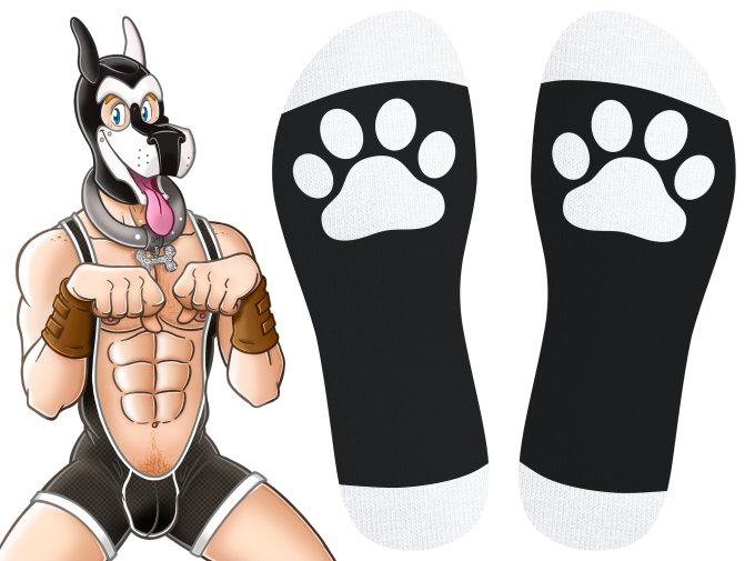 Chaussettes hautes Big Good Boy Noires