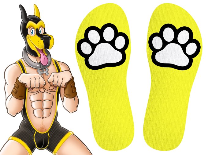 Chaussettes Paw Kinky Puppy Jaunes