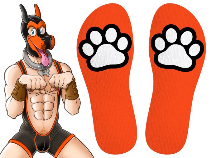 Chaussettes Paw Kinky Puppy Orange