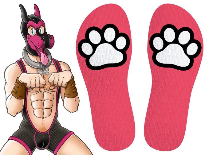 Chaussettes Paw Kinky Puppy Roses