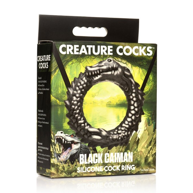 Cockring Black Caiman Noir