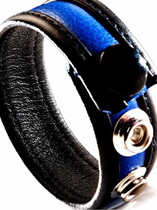 Cockring Cuir Bleu