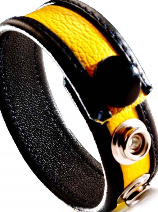 Cockring Cuir Jaune