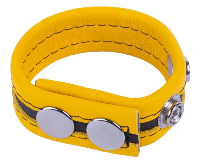 Cockring en cuir Tippy Jaune