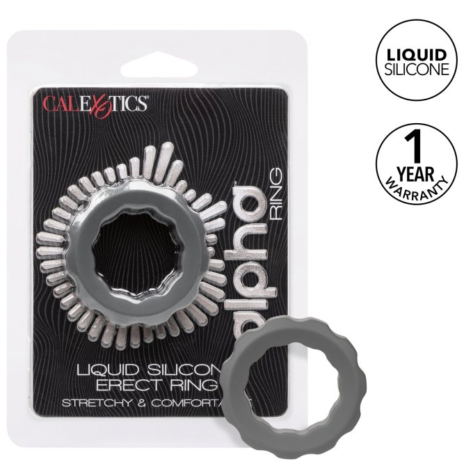 Cockring Silicone Erect Ring Alpha 37mm Gris