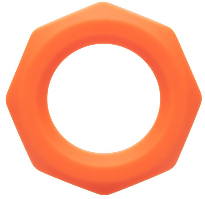 Cockring Silicone Sexagon Alpha 37mm Orange