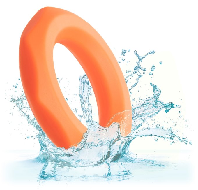 Cockring Silicone Sexagon Alpha 37mm Orange