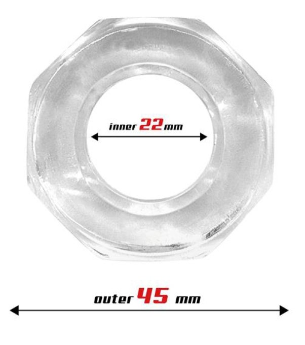 Cockring souple Polygon Transparent