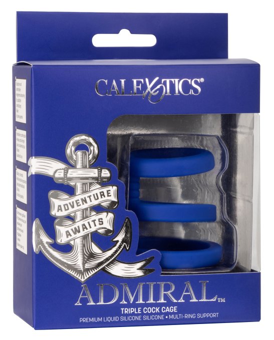 Cockring Triple Cock Cage Admiral 32-37mm