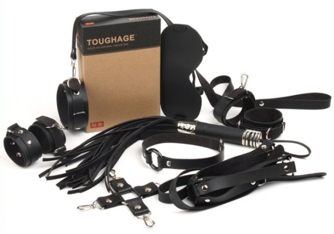 Coffret Bondage SM Obedience 10 Pièces Noir