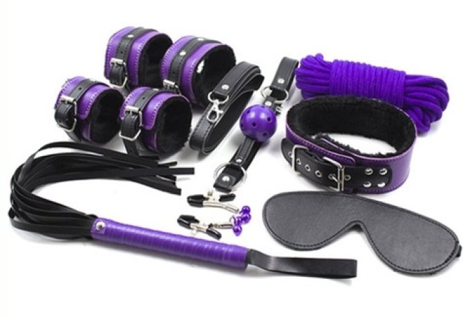 Coffret Fur Lined 8 Pièces Violet-Noir