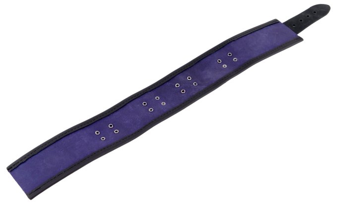 Collier en cuir 3 Anneaux D Violet-Noir