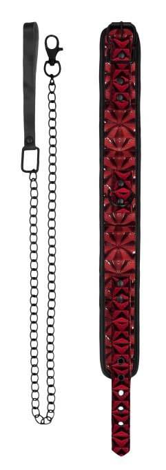 Collier et Laisse Luxury Rouge