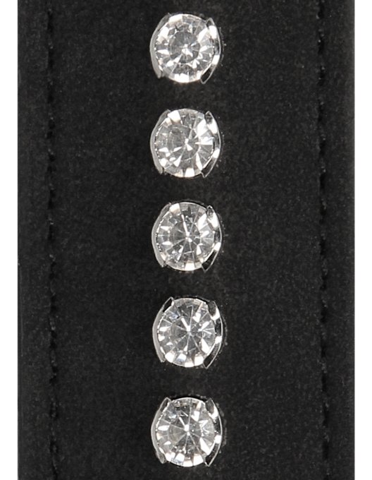 Collier-Laisse à Strass Diamond Studded Noir