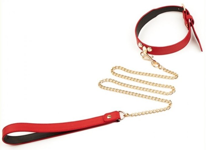 Collier-Laisse Master Me Rouge