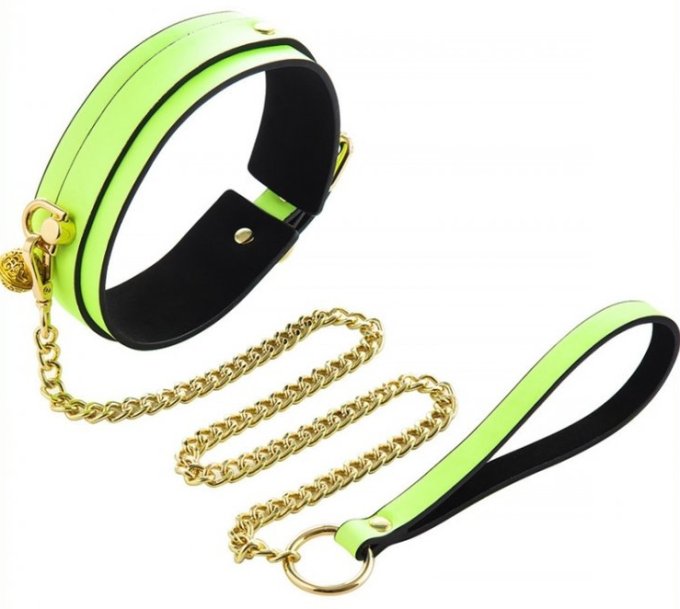 Collier-laisse phosphorescent Luminous Vert